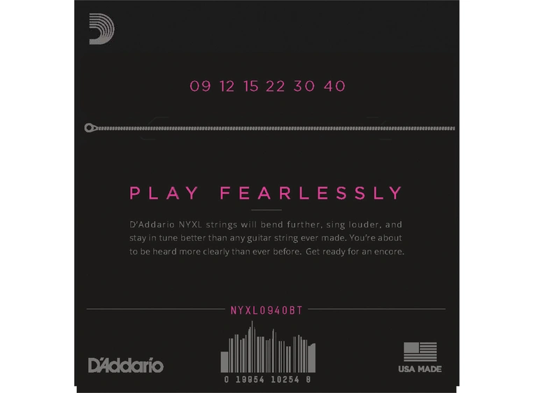 D'addario NYXL 09-40-BT (009-040) El.Gitar Strenger 